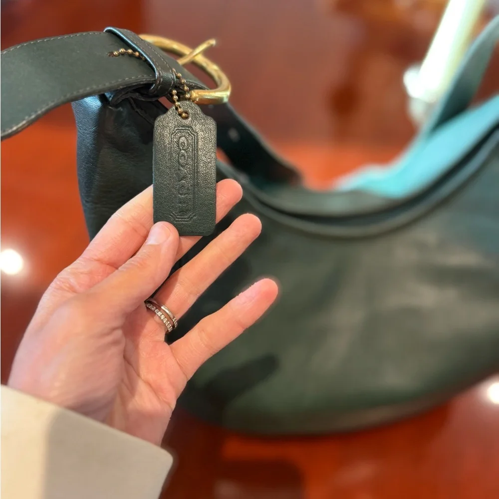 STUNNING extremely rare green Coach Wooster handbag 4142